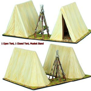 Napoleonic Open Tent, Closed Tent, and Musket Stand