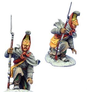 French Dismounted Lancer Officer Kneeling