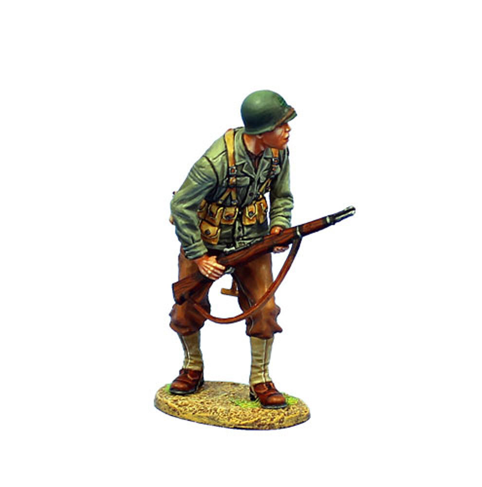 US 4th ID Private Standing with M1 Garand