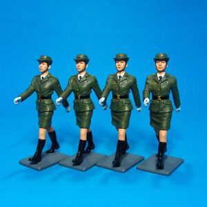 PLA GROUND FORCE,  4 FEMALE CADETS MARCHING