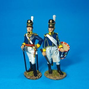 21st LINE INFANTRY REGIMENT, OFFICER AND DRUMMER, WhiteTrousers