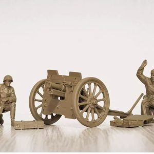 Red Army Regimental Gun With Crew Winter