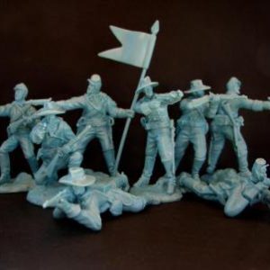 12 soldati di cavalleria americana di plastica in 6 pose differenti