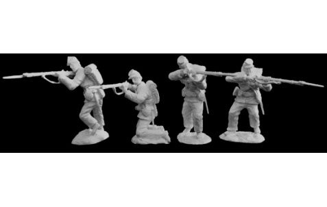 Confederates Firing Line 4 different poses with swappable heads