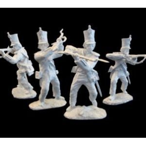 Alamo Mexican Regulars Set #1--12 in 4 poses with swappable heads (powder blue)