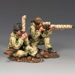 Steady, aim.Fire! - Two female soldiers are working as a sniper team