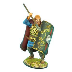 Noble German Warrior with Spear and Shield