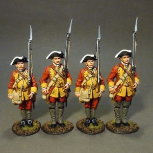 The Connecticut Provincial Regiment, 4 Line Infantry At Attention, Set #1