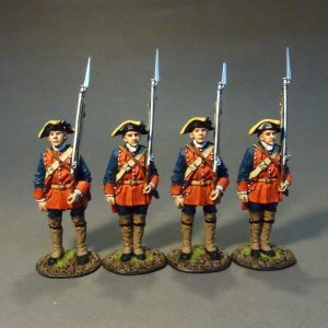 THE NEW JERSEY PROVINCIAL REGIMENT, 4 Line Infantry At Attention, Set #2