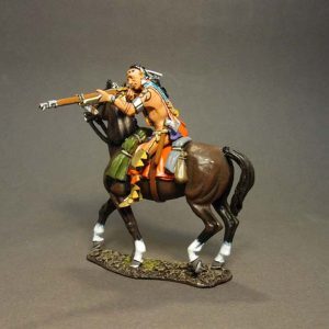 Mounted Woodland Indian, Firing Musket