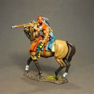 Mounted Woodland Indian, Firing Musket #2