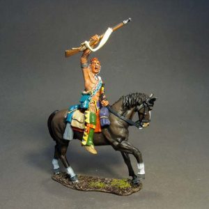 Mounted Woodland Indian,   With Raised Musket (A),