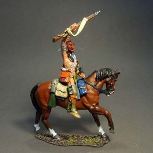 Mounted Woodland Indian,   With Raised Musket (B),