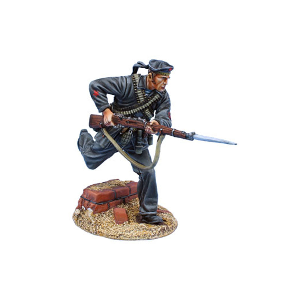 Soviet Naval Infantry Running with Mosin Rifle