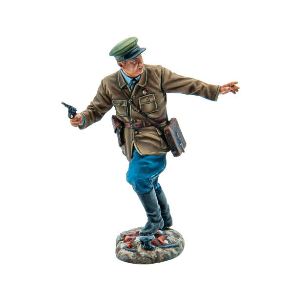 Russian Political Commissar Advancing with Pistolÿ