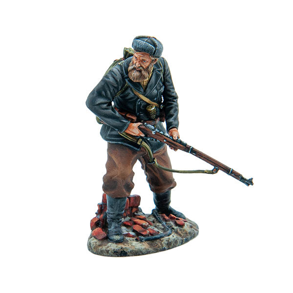 Russian Older Factory Worker with Mosin