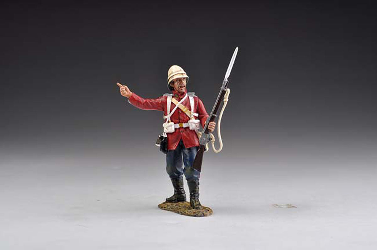 An NCO from the 24th shouts orders out to fellow platoon members.