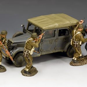 3 British Commandos kill the guard and capture an Sd.Kfz.2 Military Staff Car.