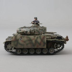 Panzer 3 Serial 115 on side with helmeted commander