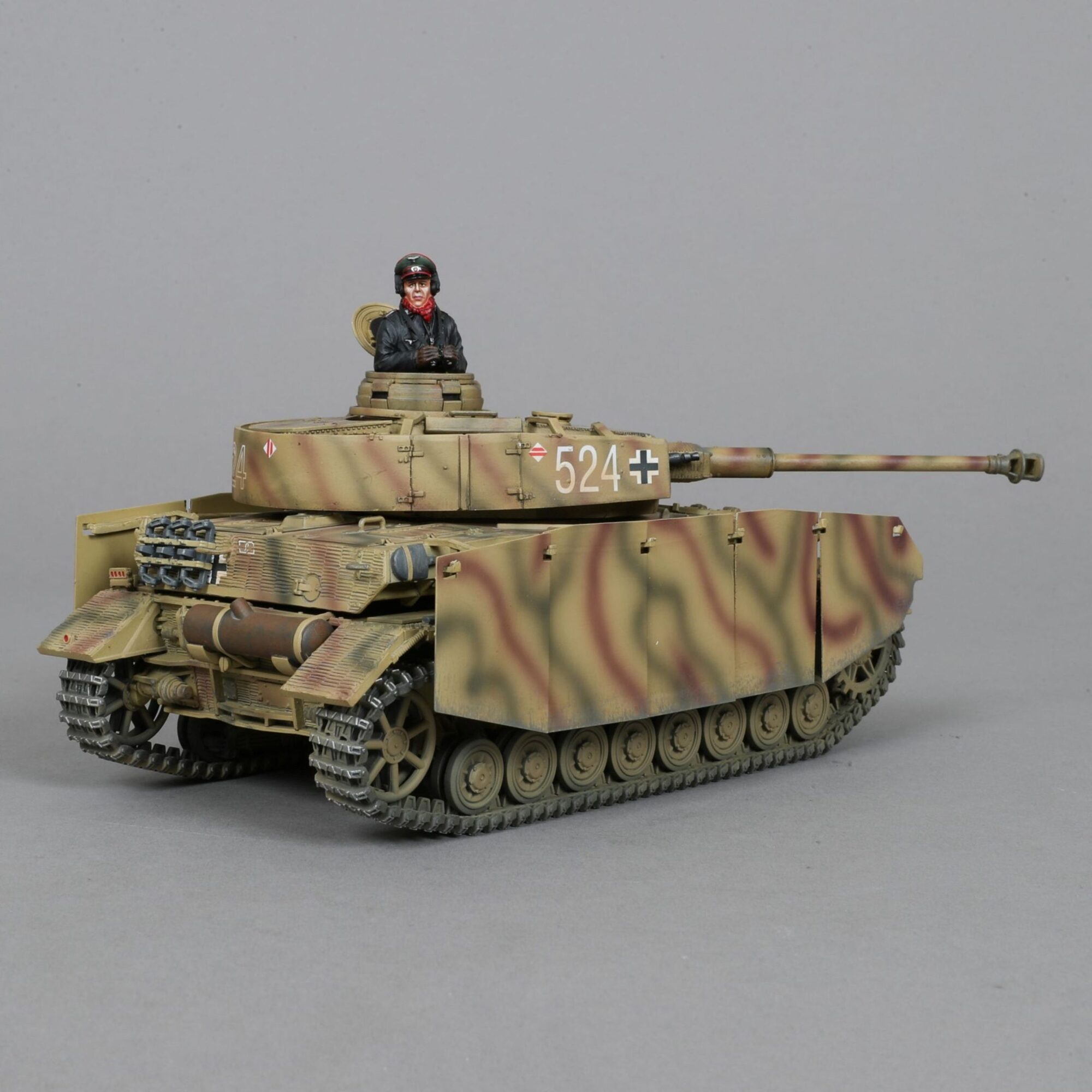 Panzer Ivs with serial number 524 & Commander looking right