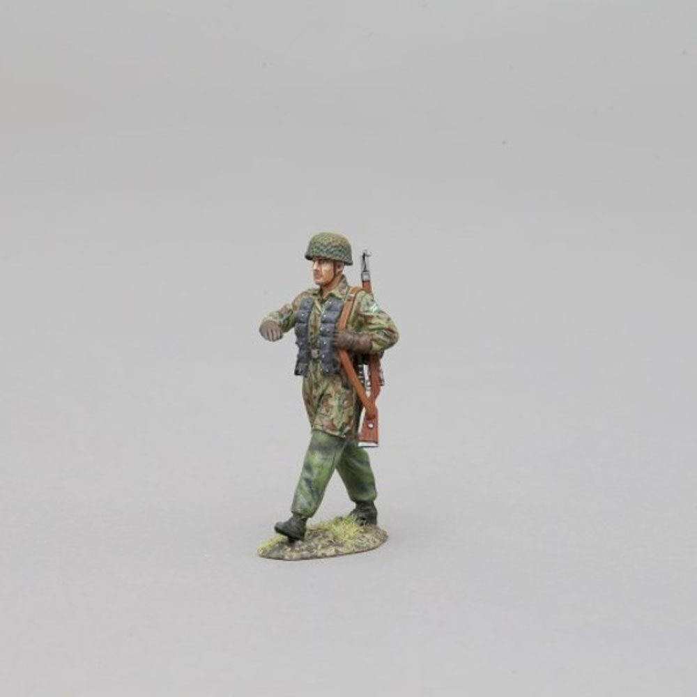 Marching Fallschirmjager with net covered helmet