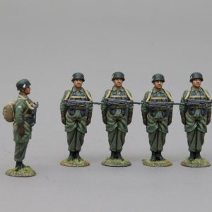 4 Fallschirmjager in parachute rig ready to jump into action