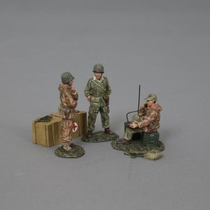 command group featuring Marcel Bigeard and two of his officers  - medical box is not included