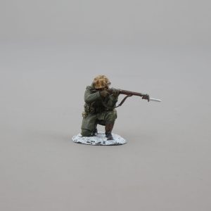 A USMC rifleman takes aim from the kneeling position.
