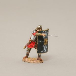 A legionnaire puts in the killer thrust to an enemy of Rome