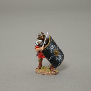 A Legionnaire blocks a thrust with his Gladius