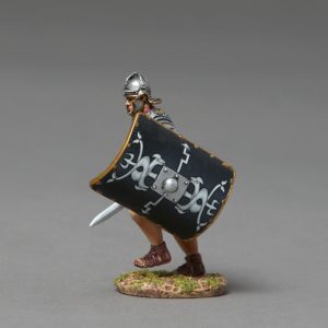a charging Roman figure