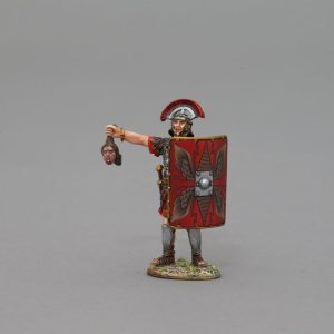 Centurion with severed head goading the enemy or perhaps encouraging his men?
