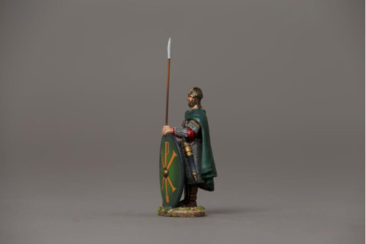 Imperial Guardsman with green shield and chi ro symbol
