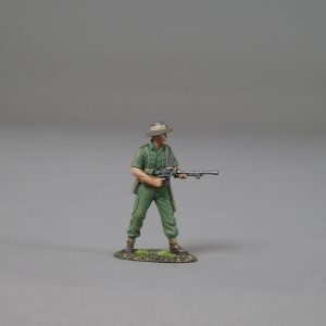 RS070B Allied Jungle Soldier Firing Light Machine Gun