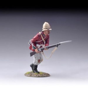 Charge features a British Redcoat making a desperate charge bayonet fitted against the Zulus