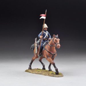 A trooper from the 17th Lancers with lance