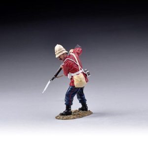 24th Regiment of Foot Rifleman Thrusting with Bayonet (Blue Trousers)--