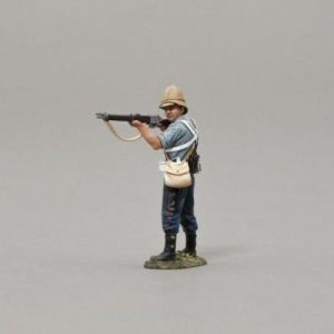 Standing Firing British 24th Foot soldier figure in shirt sleeve order