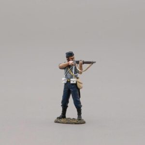 Standing Firing British 24th Foot soldier figure in shirt sleeve order