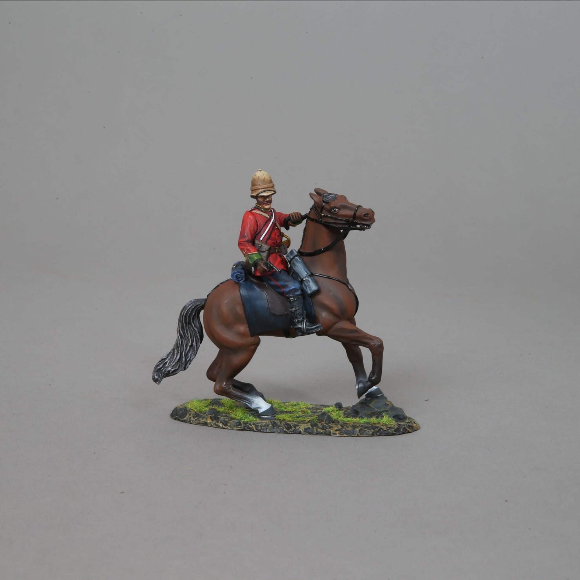 Mounted Officer firing his pistol