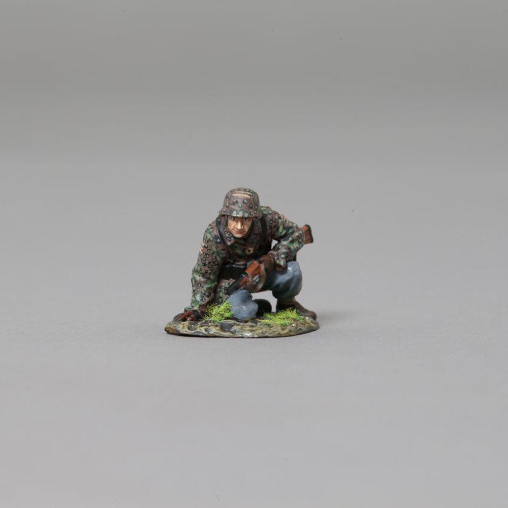 Kneeling infanteer with lowered rifle from the 12th SS Hitlerjugend NO BASE