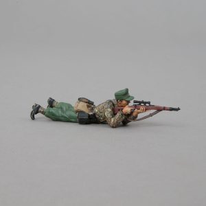 German SS Trooper Firing Rifle