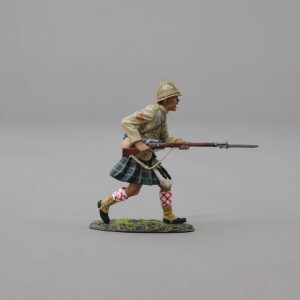 A  charging Highlander in the rank of Sergeant