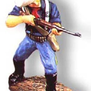 Standing Cavalryman loading rifle