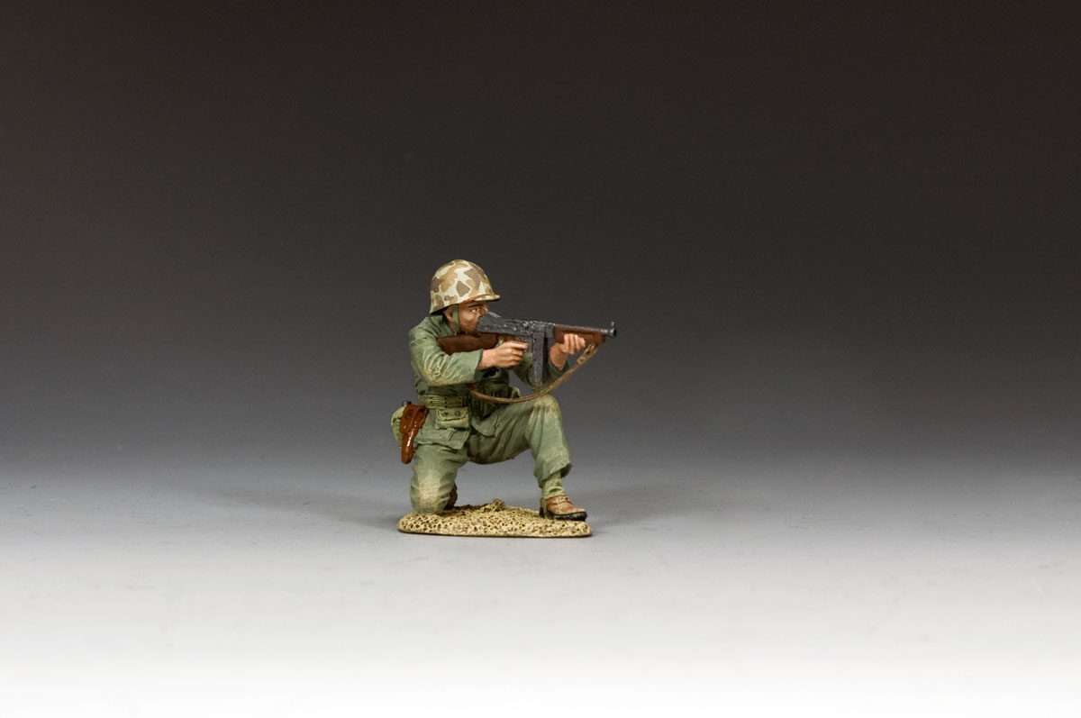 Kneeling Marine Tommy Gunner