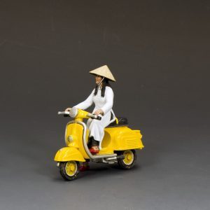 The Golden Yellow Vespa Girl