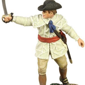 Colonial Militia Officer Pointing with Sword - 1 Piece Set in Window Box