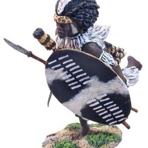 Zulu iNdluyengwe Regiment Charging with Assegai