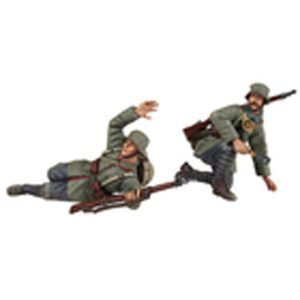 German Infantry Prone Signaling & Kneeling with Grendade