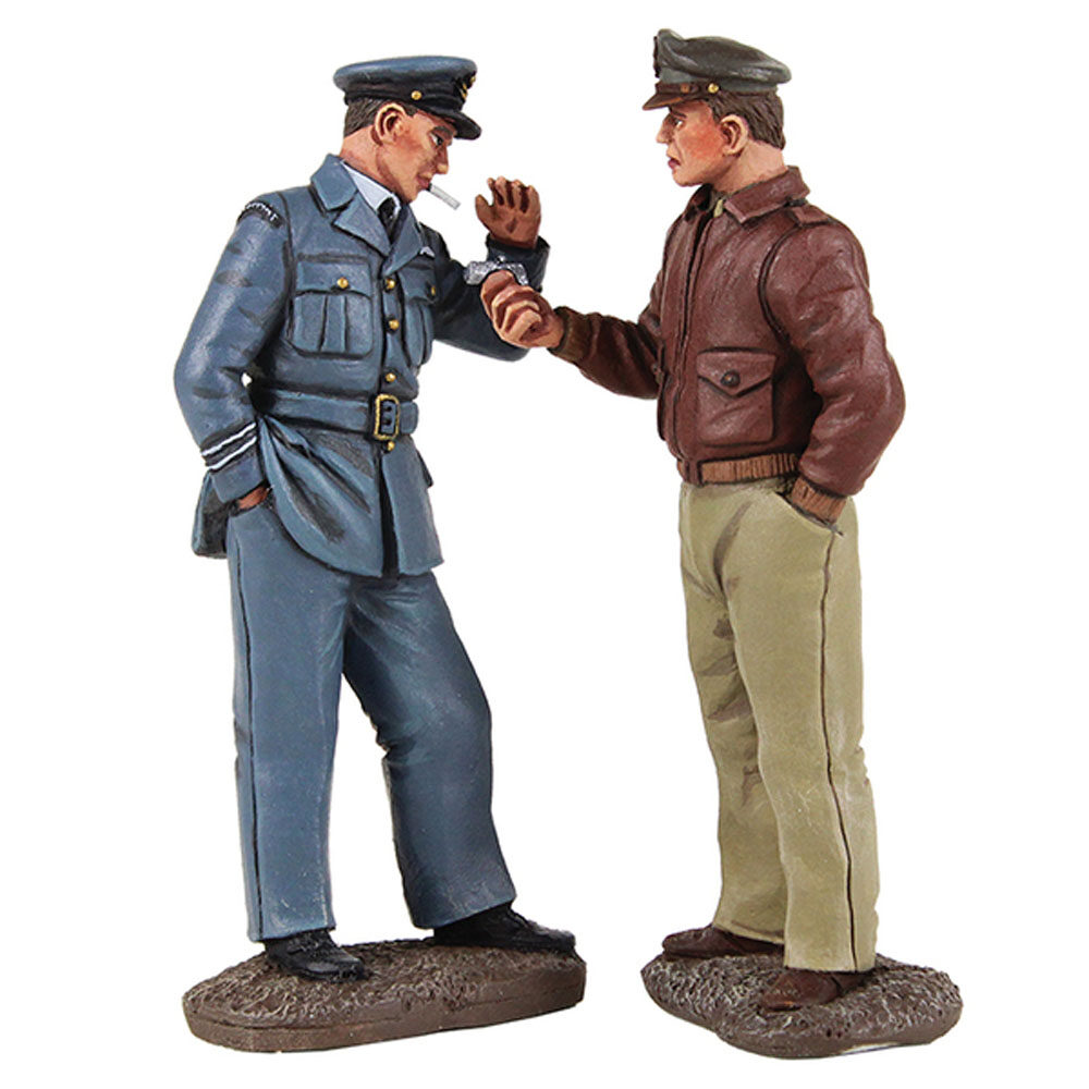 Got A Light?" - USAAF Pilot Lighting Cigarette for RCAF Pilot